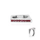 Noble Red Spinel Silver Ring