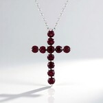 Collana in argento con Rodolite
