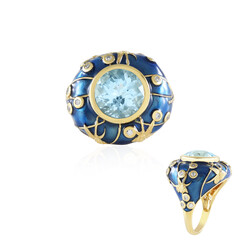 Sky Blue Topaz Silver Ring (Adela Silber)