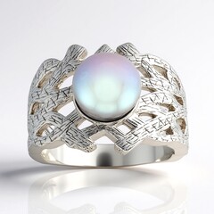 Anello in argento con Perla d'Acqua Dolce Argentata (MONOSONO COLLECTION)