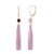 Pendientes en plata con Calcedonia lavanda (KM by Juwelo)