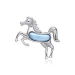 Larimar Silver Pendant