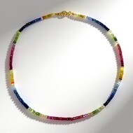Collana in argento con Zaffiro Fancy (Riya)