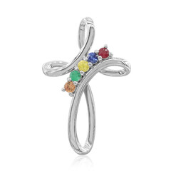 Edelstein-Silberanhänger