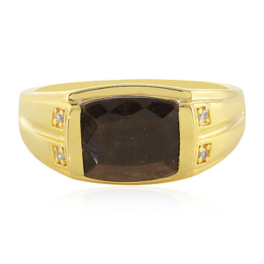 Anello in argento con Zaffiro Cioccolato