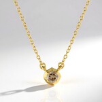 Collana in argento con Diamante Champagne I3 (de Melo)
