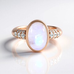 Anello in argento con Pietra di Luna Blu