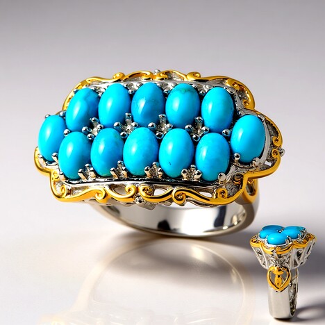 Anello in argento con Turchese (Gems en Vogue)