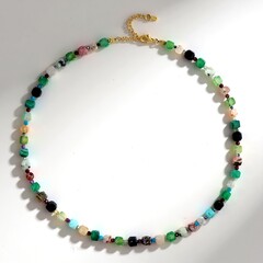 Collana in argento con Onice Verde