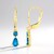 Orecchini in argento con Apatite Blu Neon