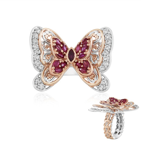 Burmesischer Rubin-Silberring (Gems en Vogue)