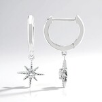 Boucles d'oreilles en argent et Topaze blanche