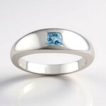 Anello in argento con Acquamarina del Mozambico (Pallanova)