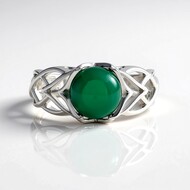 Grüner Onyx-Silberring (de Melo)