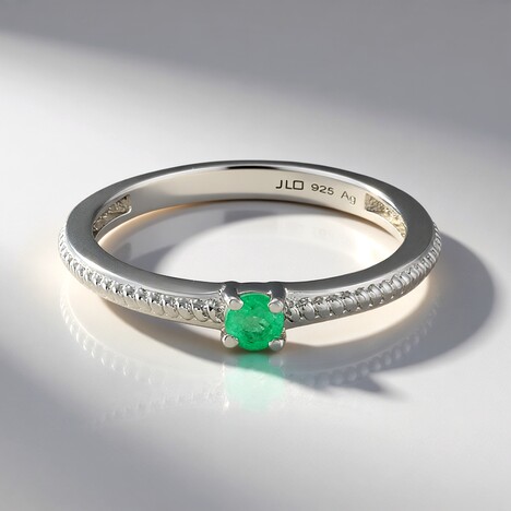 Anello in argento con Smeraldo Russo