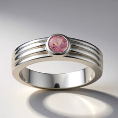 Anello in argento con Tormalina Rosa Brasiliana