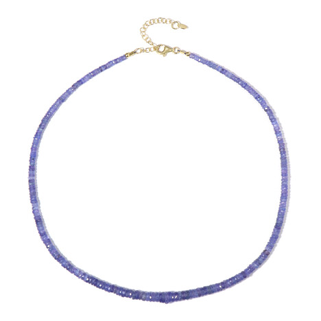 Tansanit-Silberhalskette