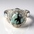 Bague en argent et Obsidienne Flocon-de-Neige