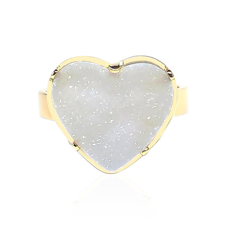 Bague en argent et Agate Druzy (Bali Barong)