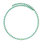 Collana rigida in acciaio con Smeraldo Brasiliano (Riya)