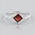 Anello in argento con Granato Mozambico