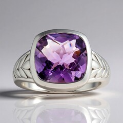 Anello in argento con Ametista (Pallanova)