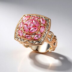 Anello in argento con Zaffiro Rosa (Gems en Vogue)