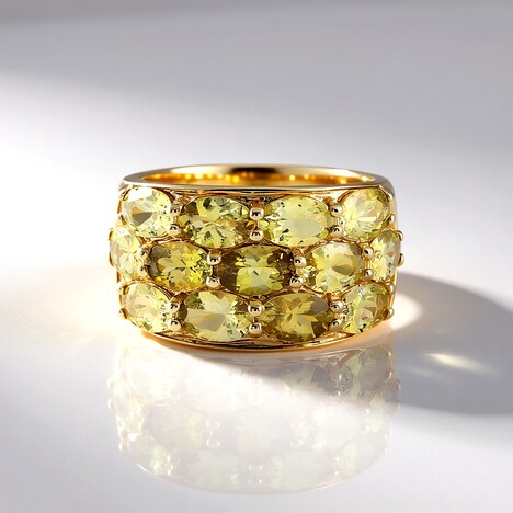 Anello in oro con Tanzanite Gialla (non riscaldata)