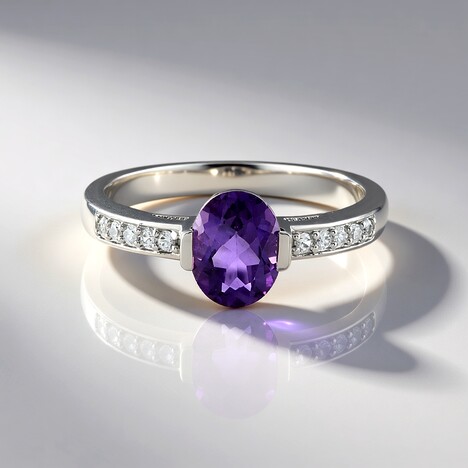 Anello in argento con Ametista del Marocco