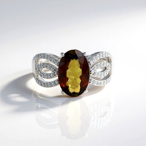 Anello in oro con Tormalina Nigeriana (AMAYANI)