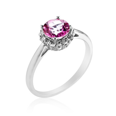 Anello in argento con Topazio Rosa