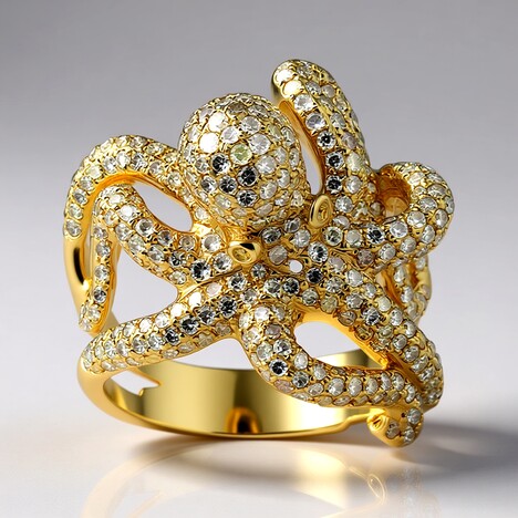 Anello in oro con Diamante Fancy I3 (CIRARI)