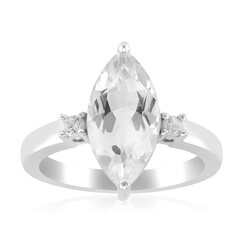 Anello in argento con Topazio Bianco