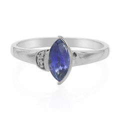 Blauer Burmesischer Saphir-Silberring
