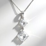 Collana in argento con Topazio Bianco