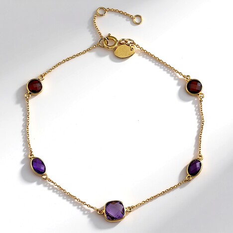 Bracciale in argento con Ametista Rose de France