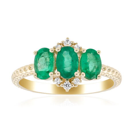 Anello in oro con Smeraldo Zambia