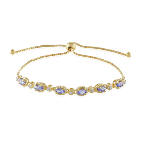 Tansanit-Silberarmband