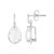 White Quartz Silver Earrings