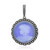 Blue Lace Agate Silver Pendant