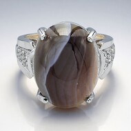 Anillo en plata con Ágata de Botsuana