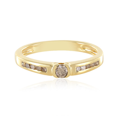 Anello in argento con Diamante Champagne I3