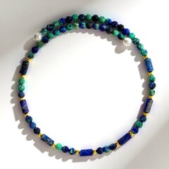 Bracciale in acciaio con Lapislazzuli