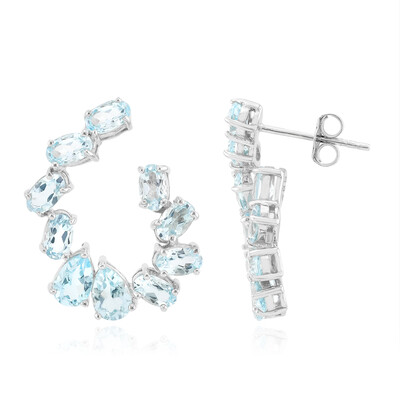 Orecchini in argento con Topazio Blu Cielo