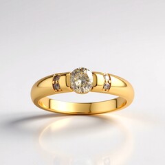 Anello in oro con Diamante Cioccolato I2