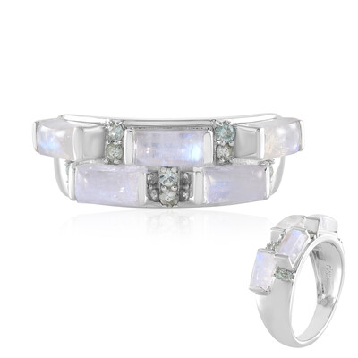 Blauer Mondstein-Silberring (KM by Juwelo)