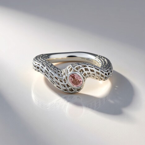 Anello in argento con Tormalina Rosa (SAELOCANA)