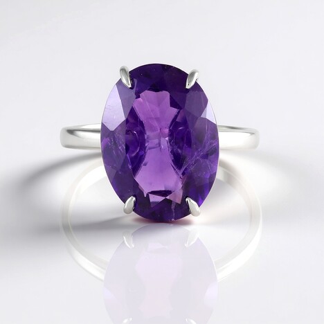 Anello in argento con Ametista Zambiana (de Melo Essence)
