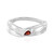 Bague en argent et Saphir rouge du soir