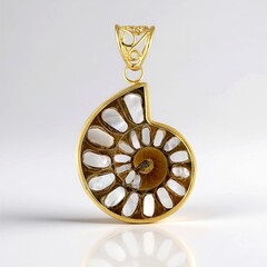 Ciondolo in argento con Ammonite